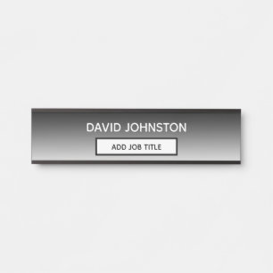 Placa De Porta Adicione seu nome e cargo a esta Empresa