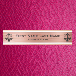 Placa De Porta Advogado Assina Rosa
