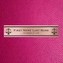 Placa De Porta Advogado Assina Rosa