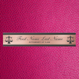 Placa De Porta Advogado Assina Rosa
