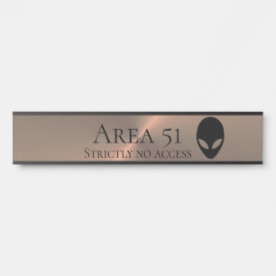 Placa De Porta Área 51 Alienígena
