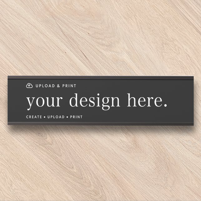 Placa De Porta Assinar a Porta do Carregamento de Design (Possibilities are endless with this fully editable stylish black door sign or nameplate template.)