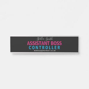 Placa De Porta Assistente de chefe, gerente. Gerente Assistente.