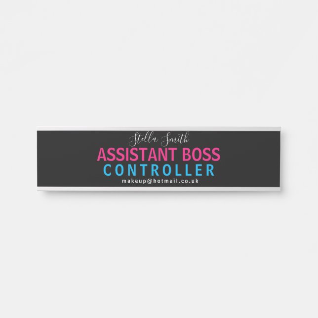 Placa De Porta Assistente de chefe, gerente. Gerente Assistente. (Frente)