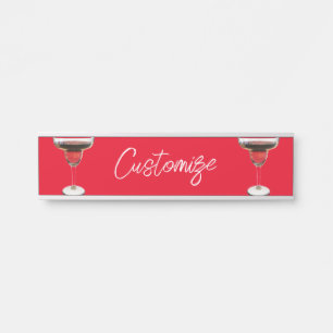 Placa De Porta Big Red Margarita Cocktail Beber Thunder_Cove