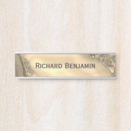 Placa De Porta Brown Agate