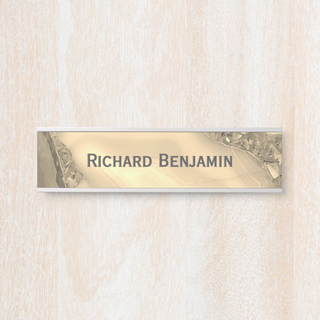 Placa De Porta Brown Agate (Frente)