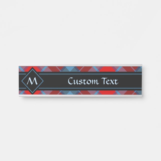 Placa De Porta Clan MacTavish Tartan (Frente)