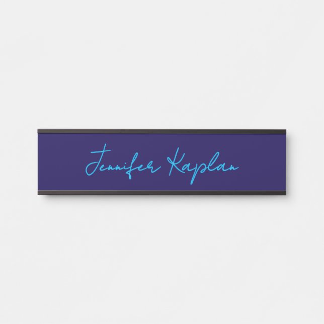 Placa De Porta Classical Handwriting Minimalist Professional (Frente)