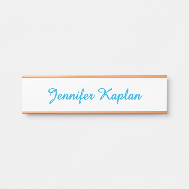 Placa De Porta Classical Handwriting Minimalist Professional (Frente)