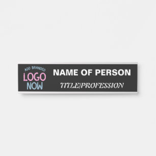 PLACA DE PORTA CLIENTE FASHIONÁVEL SIMPLES E LIMPO NEGRO