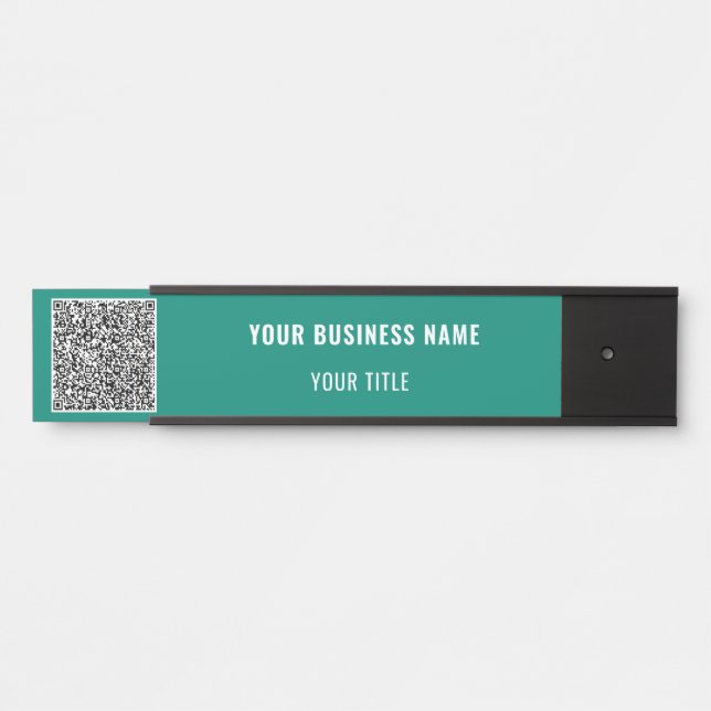 Placa De Porta Código QR Personalizado Modelo de Sinal de Porta d (Frente)