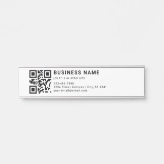 Placa De Porta Código QR Promocional Empresarial