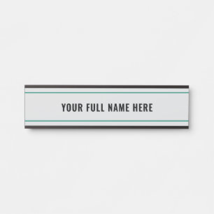 Placa de Porta com Nome Personalizado Exemplo Esco