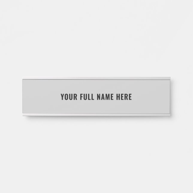 Placa de Porta com Nome Personalizado Suas Fontes  (Frente)