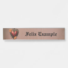 Coração Steampunk com Flores.