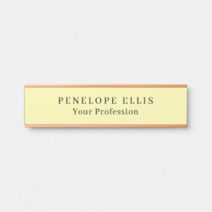 Placa De Porta Cream Cores Exclusivas Original Classical Professi