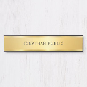 Placa De Porta Creative Faux Dourado Modern Simple Glamorous