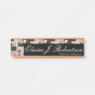 Placa de Porta de Escritório - Estilo Moderno de M