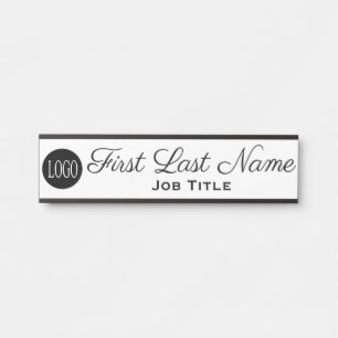 Placa de Porta de Escritório Logo Elegante Corpora