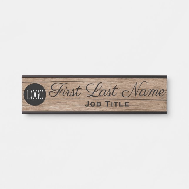 Placa de Porta de Escritório Logo Olhar Elegante d (Frente)