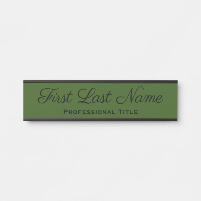 Placa de Porta de Escritório Profissional Elegante (Frente)