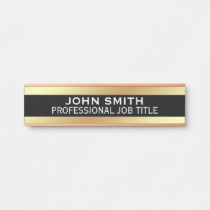 Placa de Porta de Escritório Profissional Moderna