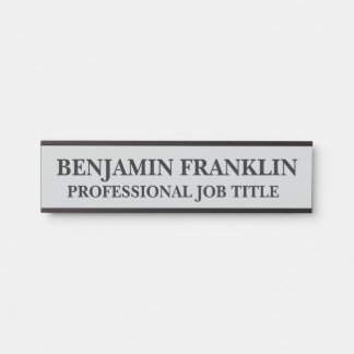 Placa de Porta de Escritório Profissional Moderna