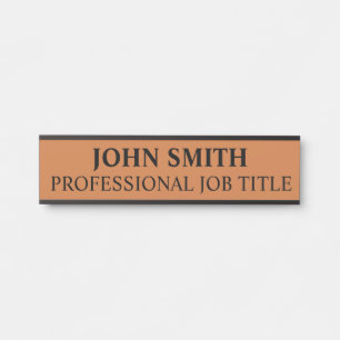 Placa de Porta de Escritório Profissional Moderna