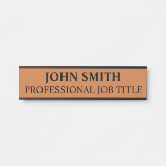Placa de Porta de Escritório Profissional Moderna