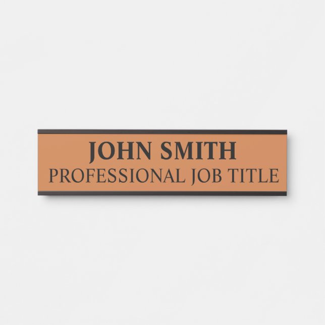 Placa de Porta de Escritório Profissional Moderna (Frente)