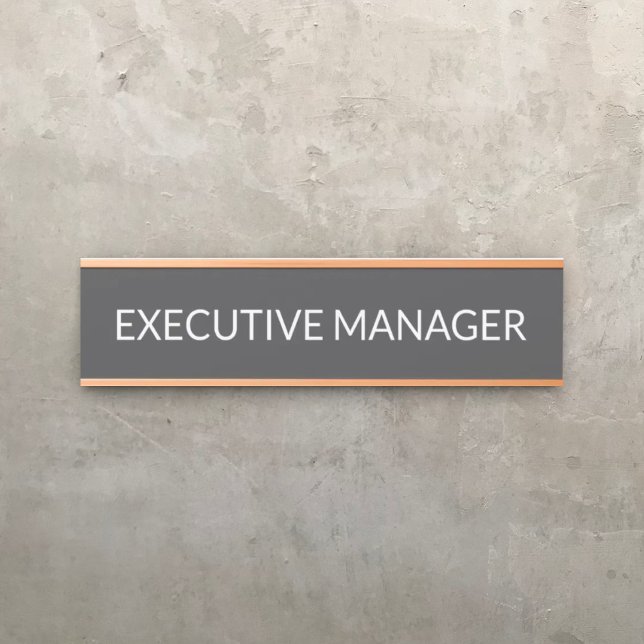 Placa de Porta de Escritório Profissional Moderna (Criador carregado)