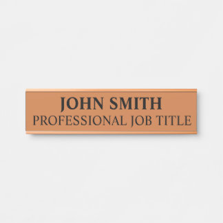 Placa de Porta de Escritório Profissional Moderna