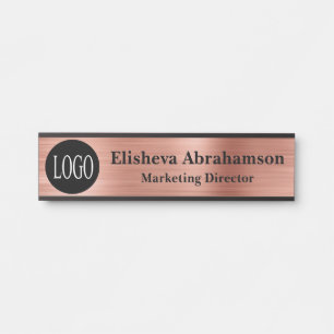 Placa de Porta de Escritório Profissional Rosa Dou