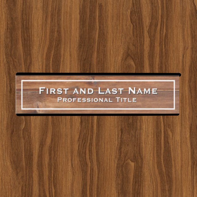 Placa de porta de escritório rústica com aparência (Criador carregado)