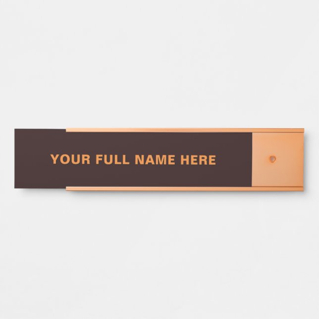 Placa De Porta Design Your Own Custom Name Door Sign Example (Frente)