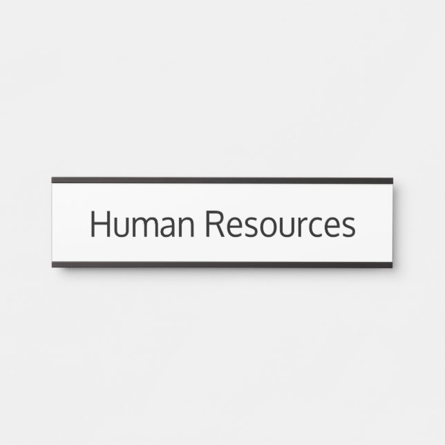 Placa de Porta do Escritório de Recursos Humanos (Frente)