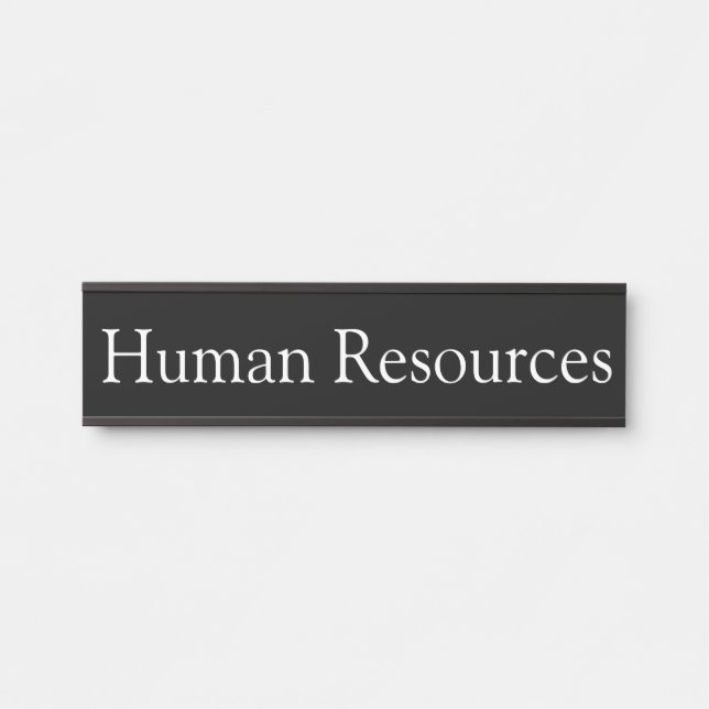 Placa de Porta do Escritório de Recursos Humanos (Frente)