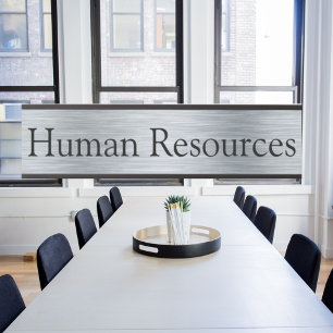 Placa de porta do escritório de recursos humanos c