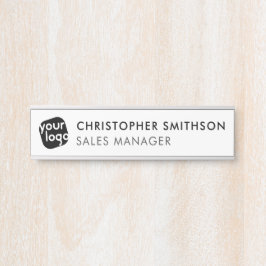 Placa De Porta Editar cor e adicionar seu logotipo ao escritório 