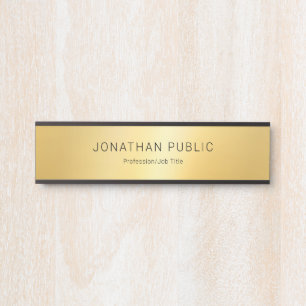 Placa De Porta Elegante Black Modern Glamor Modelo