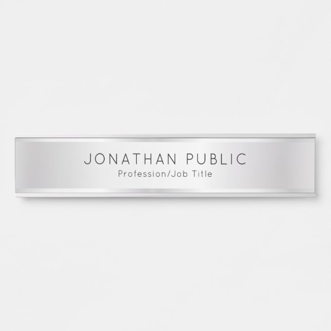 Placa De Porta Escritório, Elegante de Modelo Personalizado (Frente)