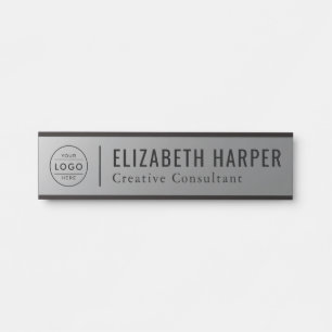 Placa De Porta Escritório Logotipo Personalizado Profissional Pra