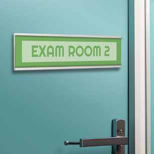 Placa De Porta Exam Room Dentist Doctor Office pode editar verde