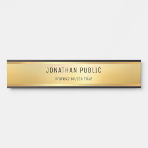 Placa De Porta Faux Dourado moderno glamorous Modelo Trendy