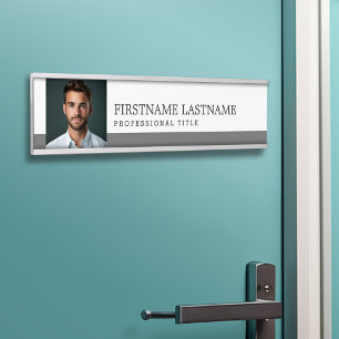 Placa De Porta Foto - título moderno do profissional do nome de