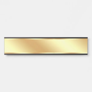 Placa De Porta Fundo Branco Ouro Elegante Para o Seu Texto