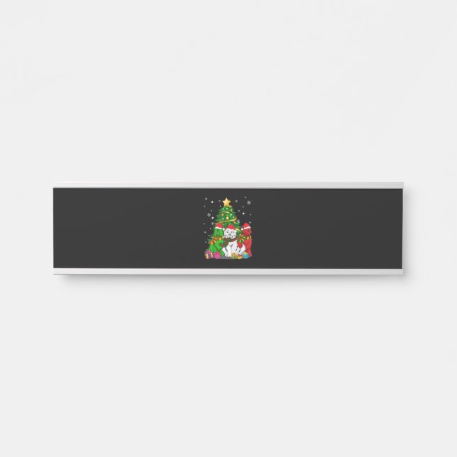 Placa De Porta Funny Newfie | Funny Newfound Cachorro Natal (Frente)