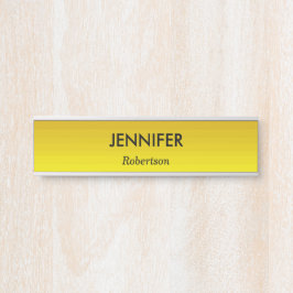 Placa De Porta Gradiente ouro de nome personalizado