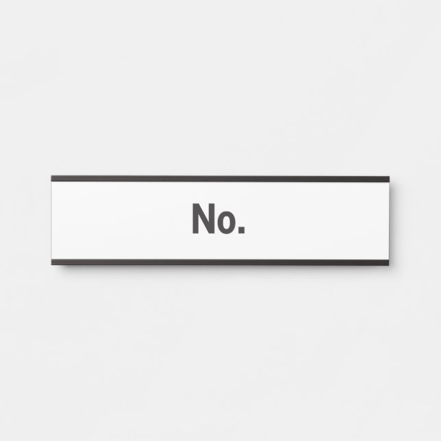 Placa De Porta Hanging Name Plate: No. (Frente)